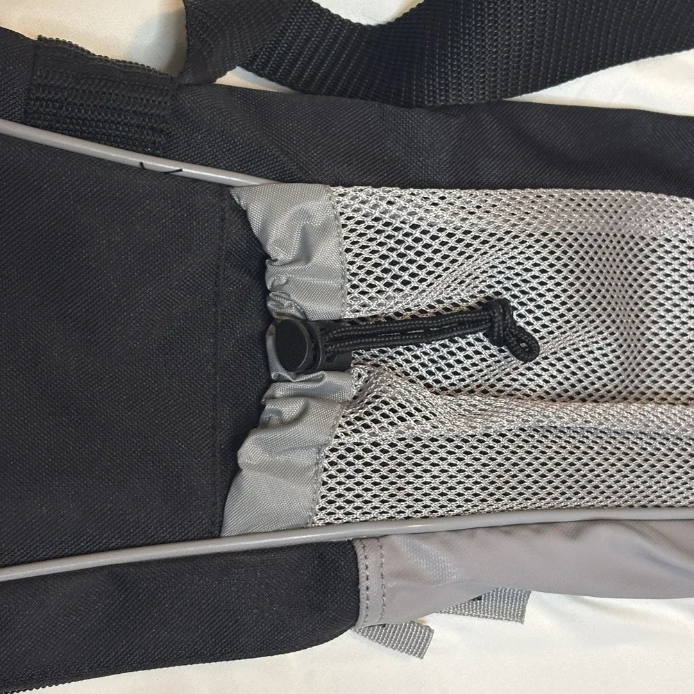 Nike Lacross Stick Bag Black & Silver Duffle w/ Shoulder Strap & Extra Storage